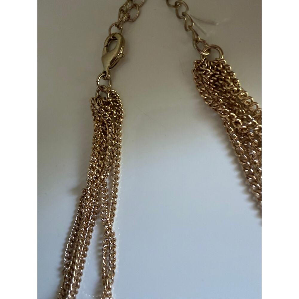 Betsey Johnson Shell Necklace Starfish Pearl Pink Gold Statement Chunky - Picture 10 of 11